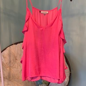 Hot pink top. Open shoulder. Jennifer Lopez Size L
